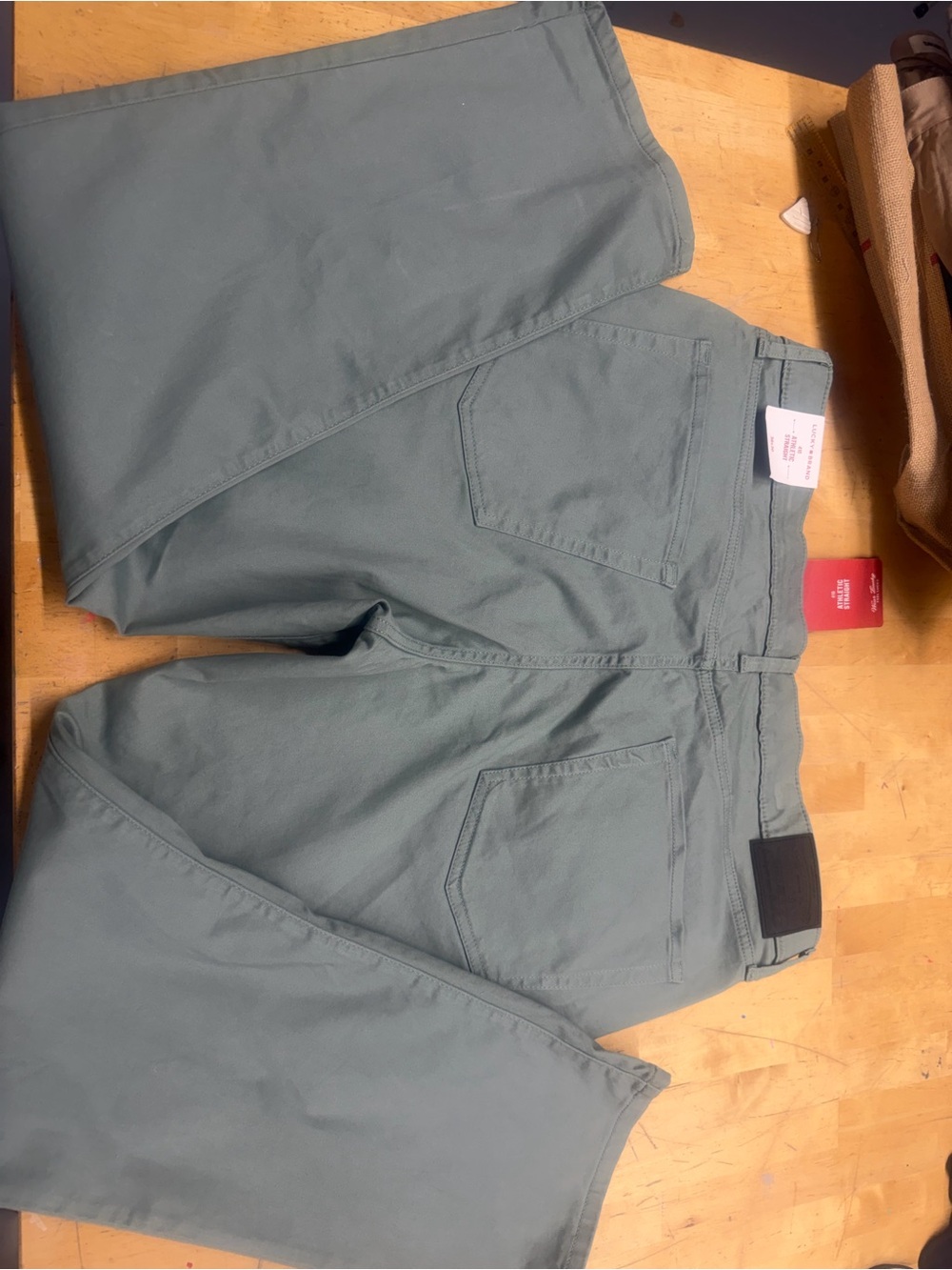 Lucky Brand Men's Straight-Leg Chinos in Slate Green